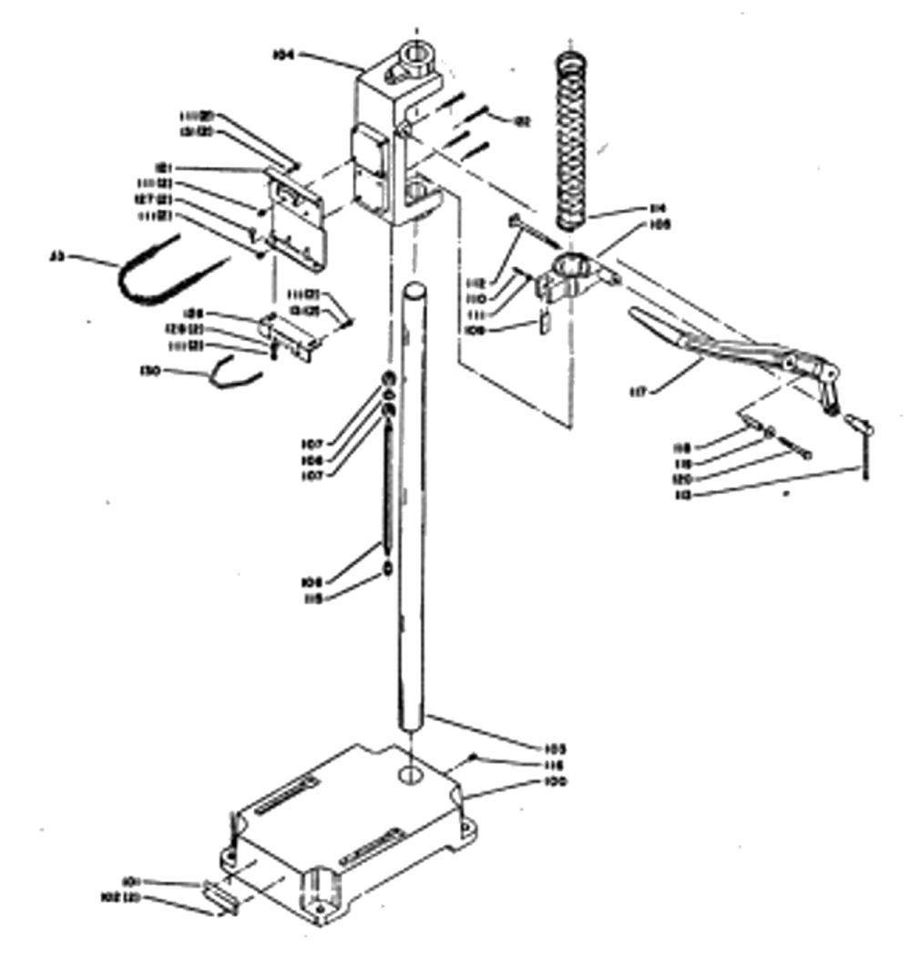 Fig-0 Diagram and Parts List for 50501  Porter Cable Tool Stand & Cart